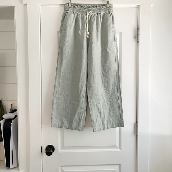 J Crew Reimagined Linen Blend Wide Leg Pant - S - Picture 1 of 6